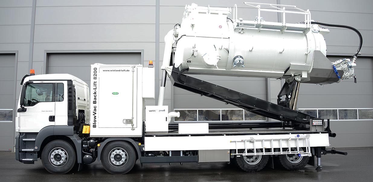 Мобильный вакуумный погрузчик Wieland BlowVac BackLift 8200 
